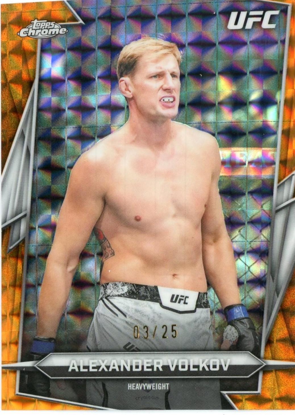 Alexander Volkov 2026 Topps Chrome UFC Base #12 Orange Geometric Refractor