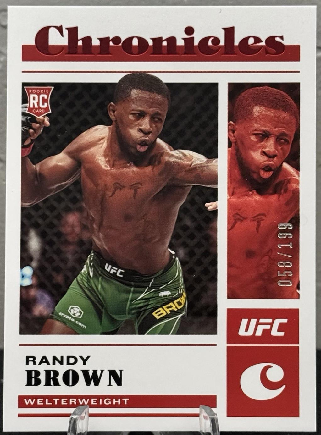 Randy Brown 2023 Panini Chronicles UFC Base Chronicles #74 Red