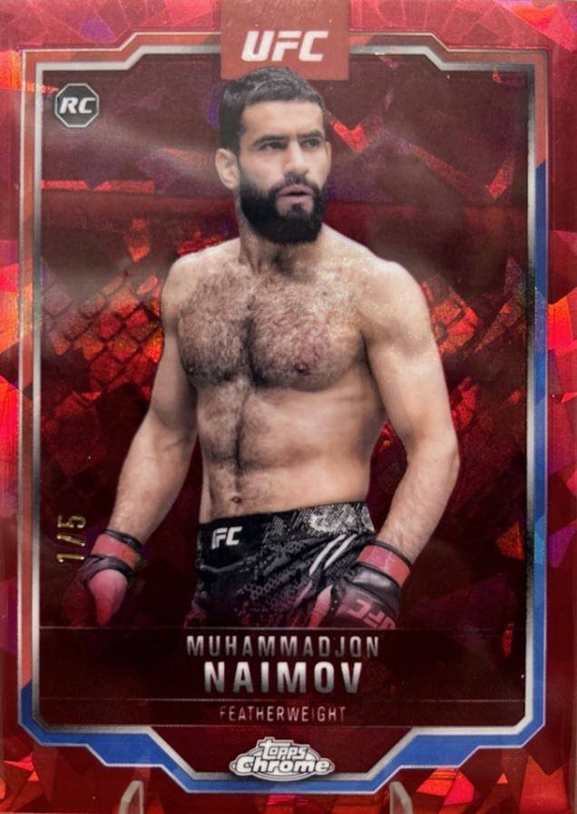 Muhammadjon Naimov 2025 Topps Chrome Sapphire UFC Base Sapphire #45 Red Sapphire