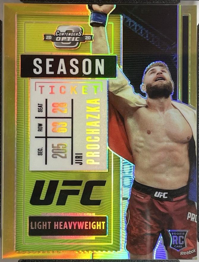 Jiri Prochazka 2021 Panini Chronicles UFC Base Contenders Optic Season Ticket #274 Gold