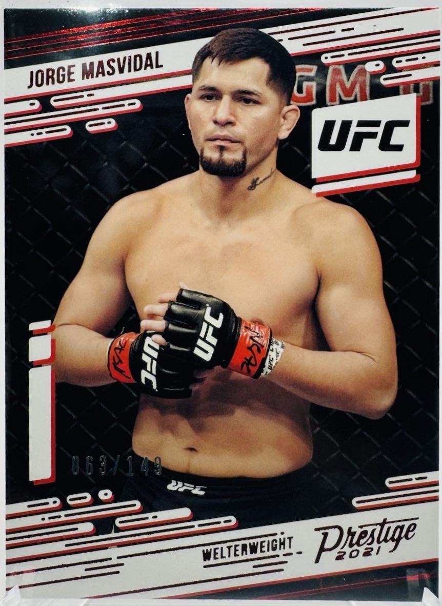 Jorge Masvidal 2021 Panini Chronicles UFC Base Prestige #76 Red