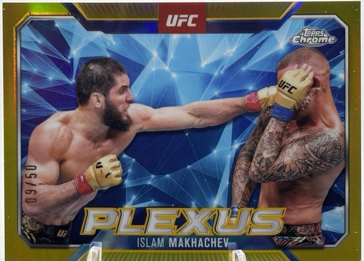 Islam Makhachev 2025 Topps Chrome UFC Plexus #PLX-11 Gold Refractor
