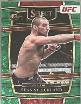 Sean Strickland 2022 Panini Select UFC Octagonside #264 Green Disco