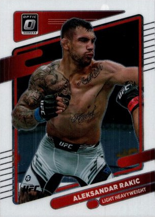 Aleksandar Rakic 2022 Panini Donruss Optic UFC Base #96 Gold Vinyl