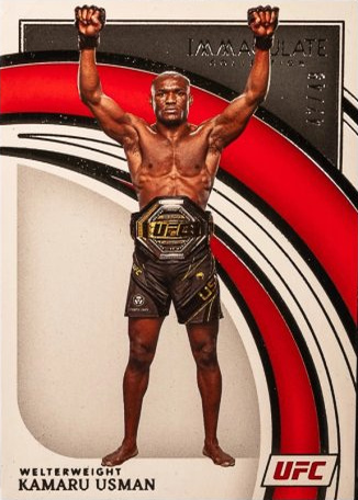 Kamaru Usman 2022 Panini Immaculate UFC Base #48 Green