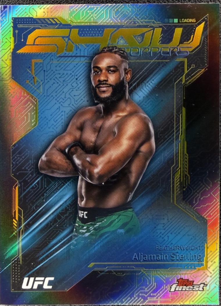Aljamain Sterling 2025 Topps Finest UFC Showstoppers #SS-7 Refractor
