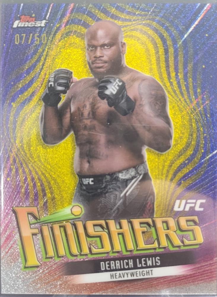 Derrick Lewis 2024 Topps Finest UFC Finishers #FIN-7 Gold Refractor
