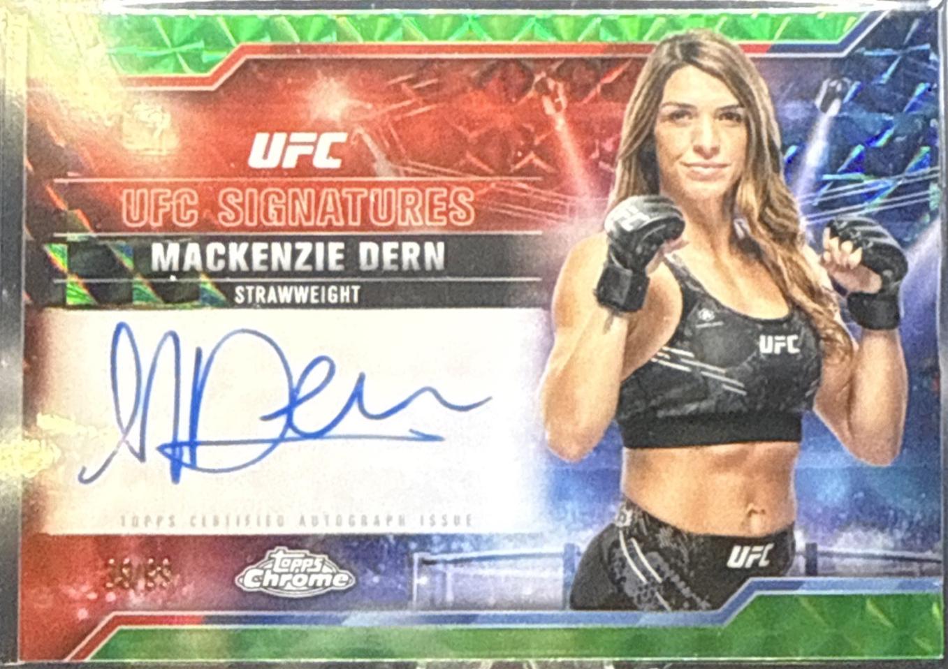 Mackenzie Dern 2025 Topps Chrome UFC UFC Signatures #SIG-MD Geometric Green Refractor