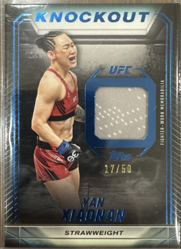 Yan Xiaonan 2024 Topps Knockout UFC Knockout Relics #KR-YX Blue