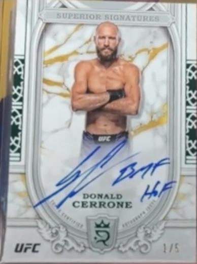 Donald Cerrone 2024 Topps Royalty UFC Superior Signatures #SS-DCE Green