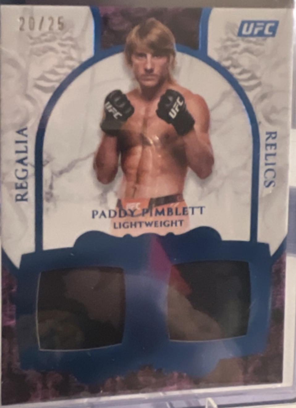 Paddy Pimblett 2025 Topps Royalty UFC Regalia Relics #RR-PP Blue