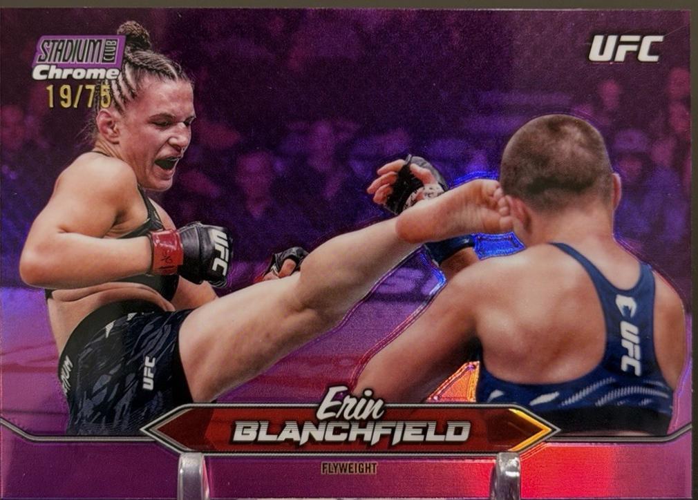 Erin Blanchfield 2025 Topps Stadium Club UFC Base Chrome #C-48 Purple Refractor