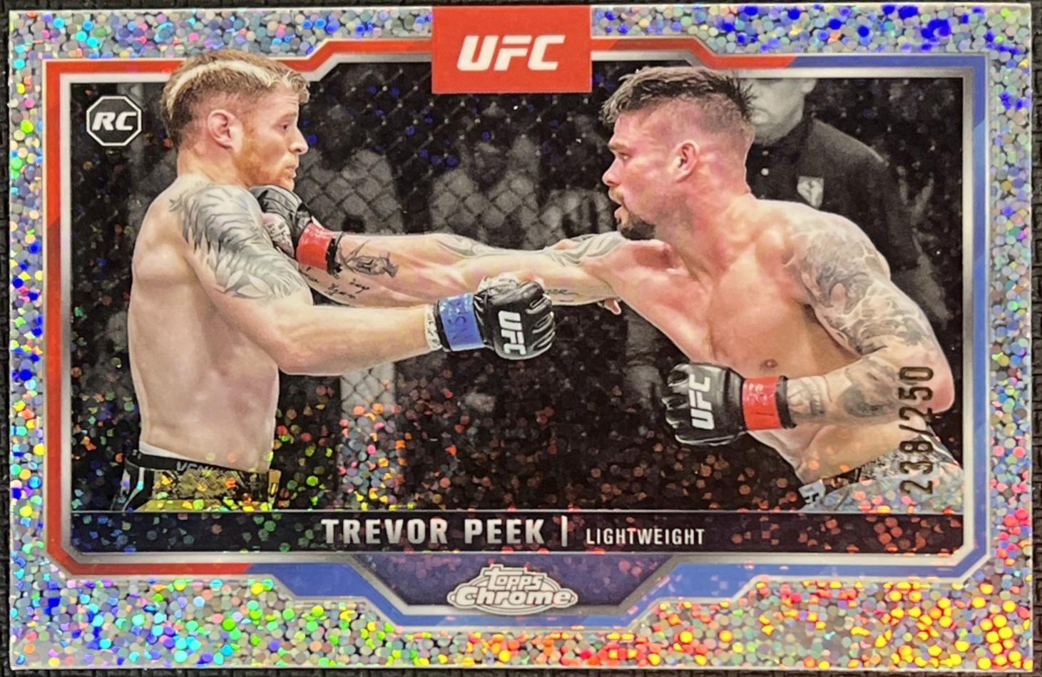 Trevor Peek 2025 Topps Chrome UFC Base #180 Speckle Refractor