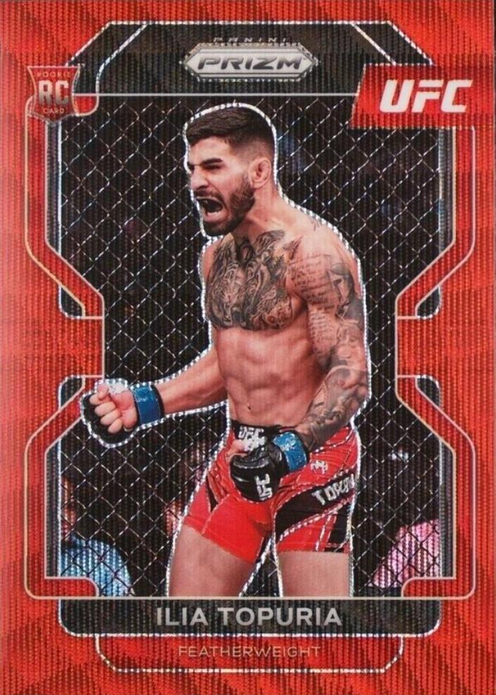 Ilia Topuria 2022 Panini Prizm UFC Base #115 Ruby Wave