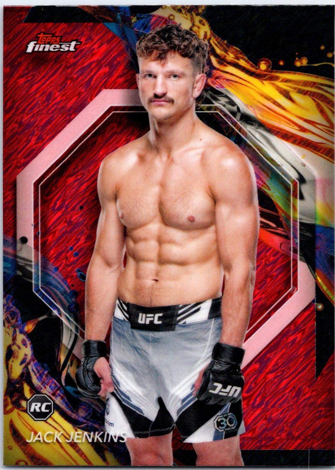 Jack Jenkins 2024 Topps Finest UFC Base Uncommon #191 Red Shimmer Refractor