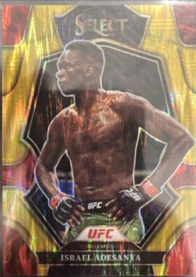 Israel Adesanya 2023 Panini Select UFC Octagonside #270 Gold Flash