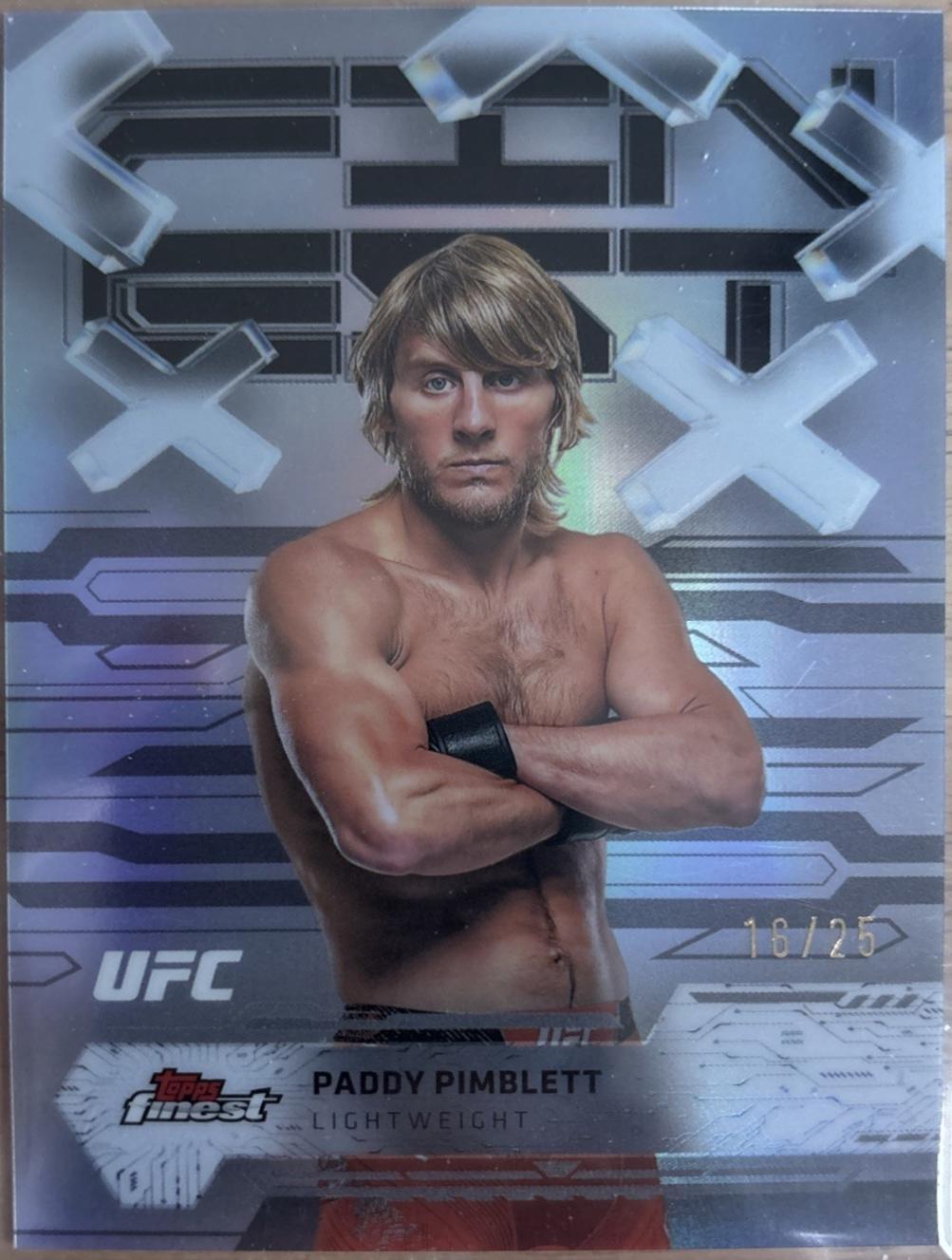 Paddy Pimblett 2025 Topps Finest UFC Base Common #10 Black Refractor
