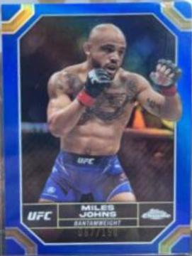 Miles Johns 2024 Topps Chrome UFC Base #140 Blue Refractor