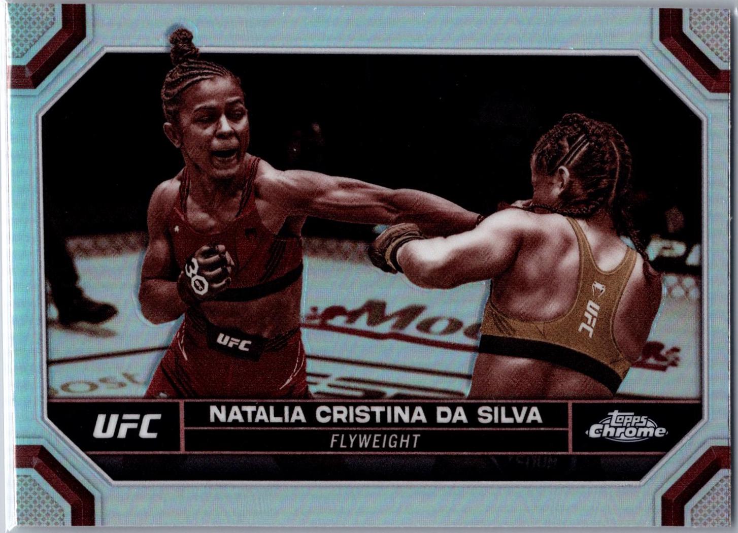 Natalia Silva 2024 Topps Chrome UFC Base #146 Sepia Refractor