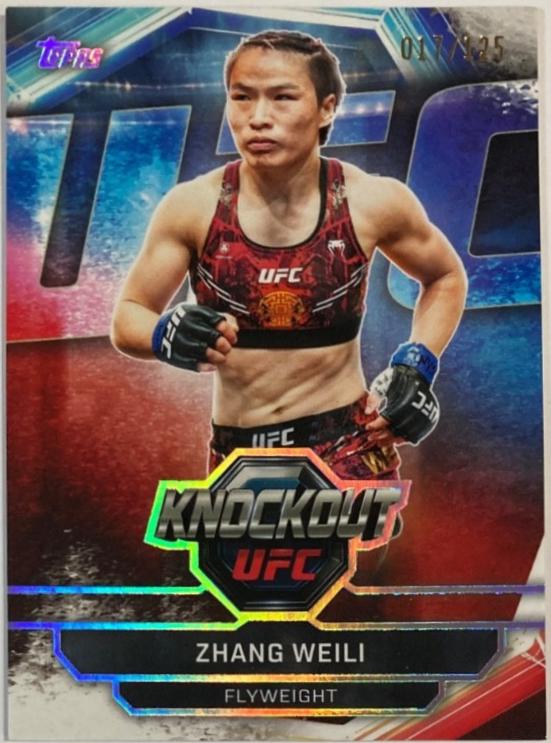 Zhang Weili 2026 Topps Knockout UFC Base #32 Holo Silver