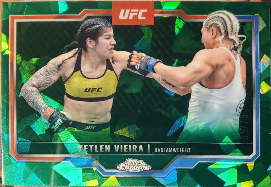 Ketlen Vieira 2025 Topps Chrome Sapphire UFC Base Sapphire #149 Green Sapphire