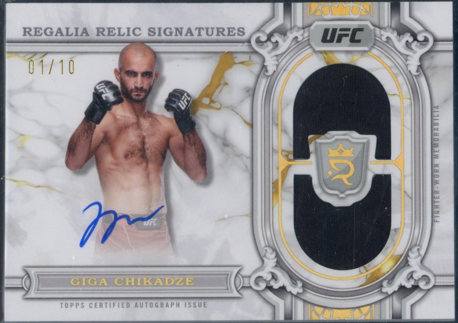 Giga Chikadze 2024 Topps Royalty UFC Regalia Relic Signatures #RRS-GCE Green
