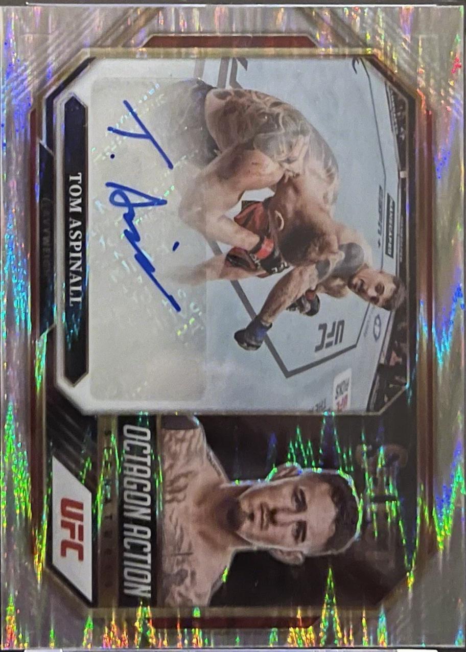 Tom Aspinall 2023 Panini Select UFC Octagon Action Signatures #25 Flash