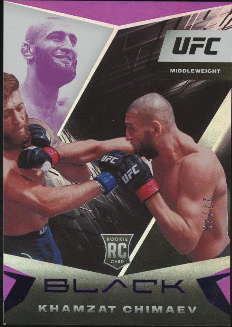 Khamzat Chimaev 2021 Panini Chronicles UFC Base Black #116 Purple