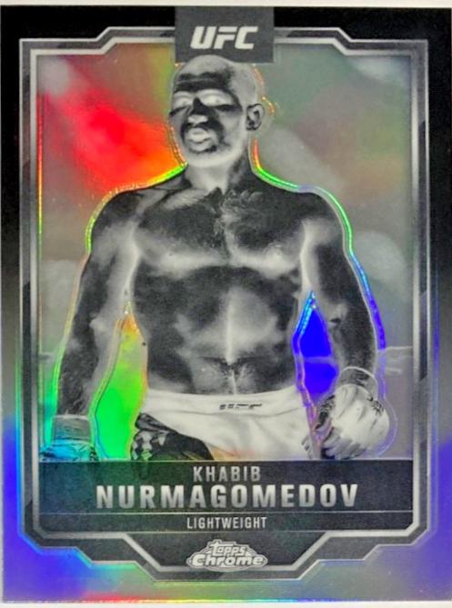 Khabib Nurmagomedov 2025 Topps Chrome UFC Base #36 Negative Refractor