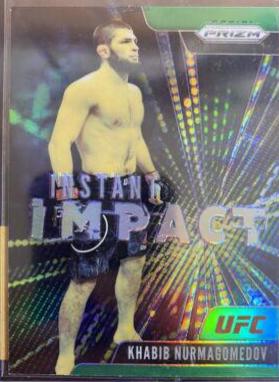 Khabib Nurmagomedov 2021 Panini Prizm UFC Instant Impact #2 Green