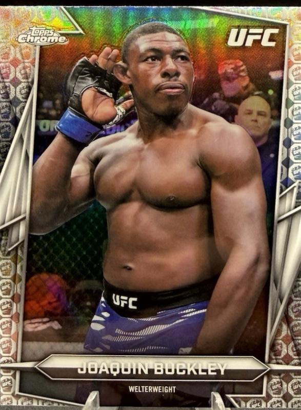 Joaquin Buckley 2026 Topps Chrome UFC Base #56 UFC Glove Refractor