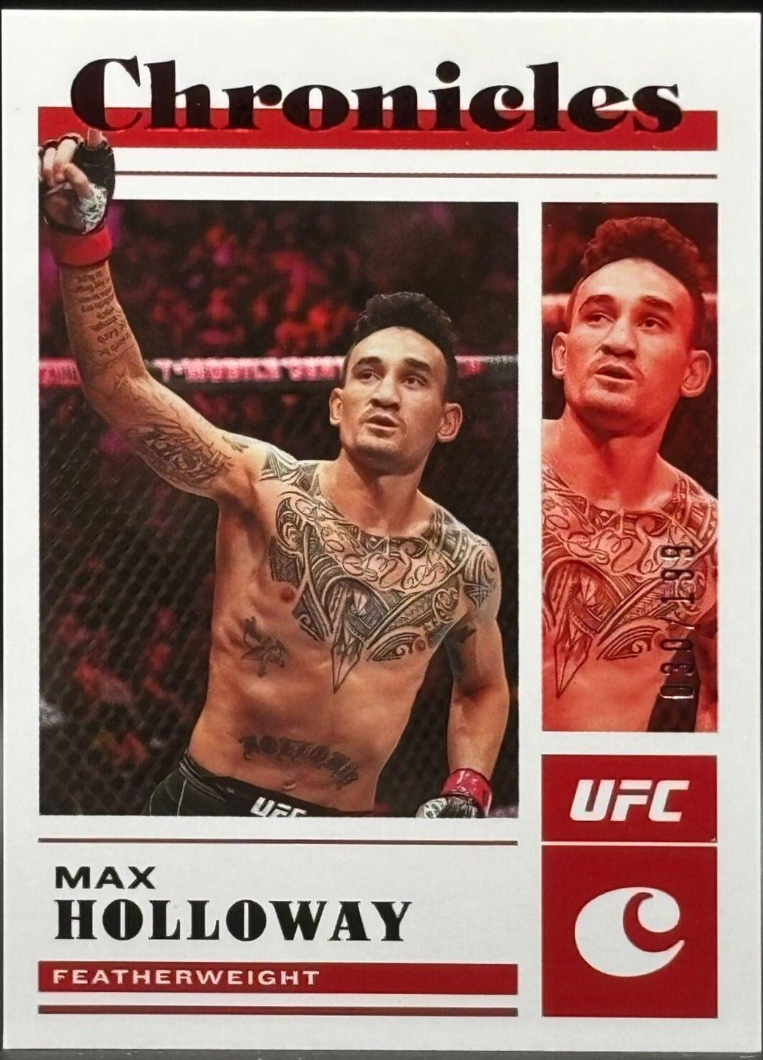 Max Holloway 2023 Panini Chronicles UFC Base Noir #405 Red