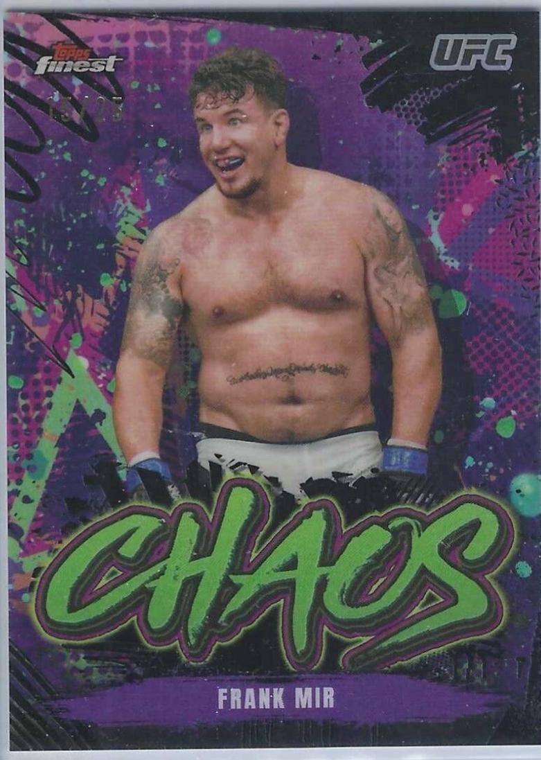 Frank Mir 2024 Topps Finest UFC Chaos #CHA-30 Black Refractor