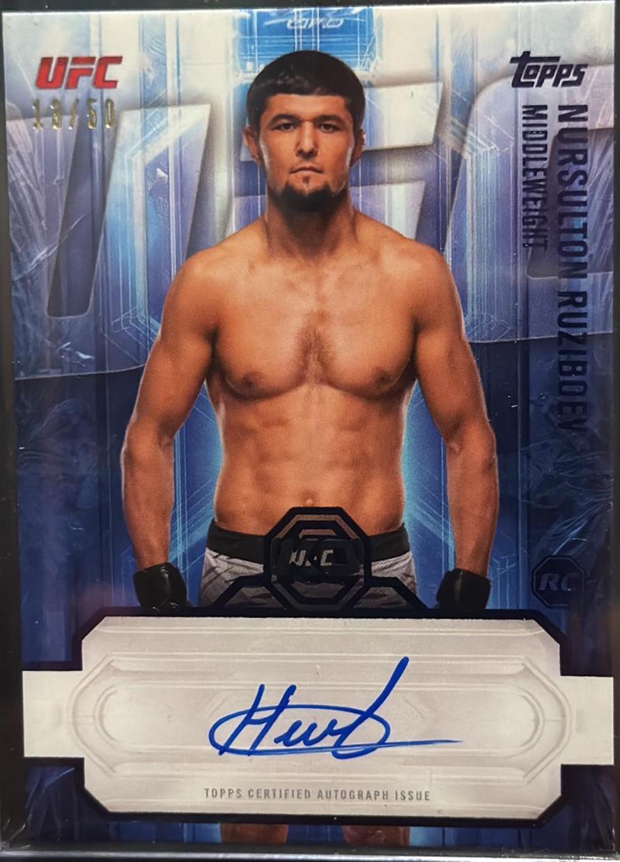 Nursulton Ruziboev 2026 Topps Knockout UFC Knockout Autographs #KOA-NRV Red