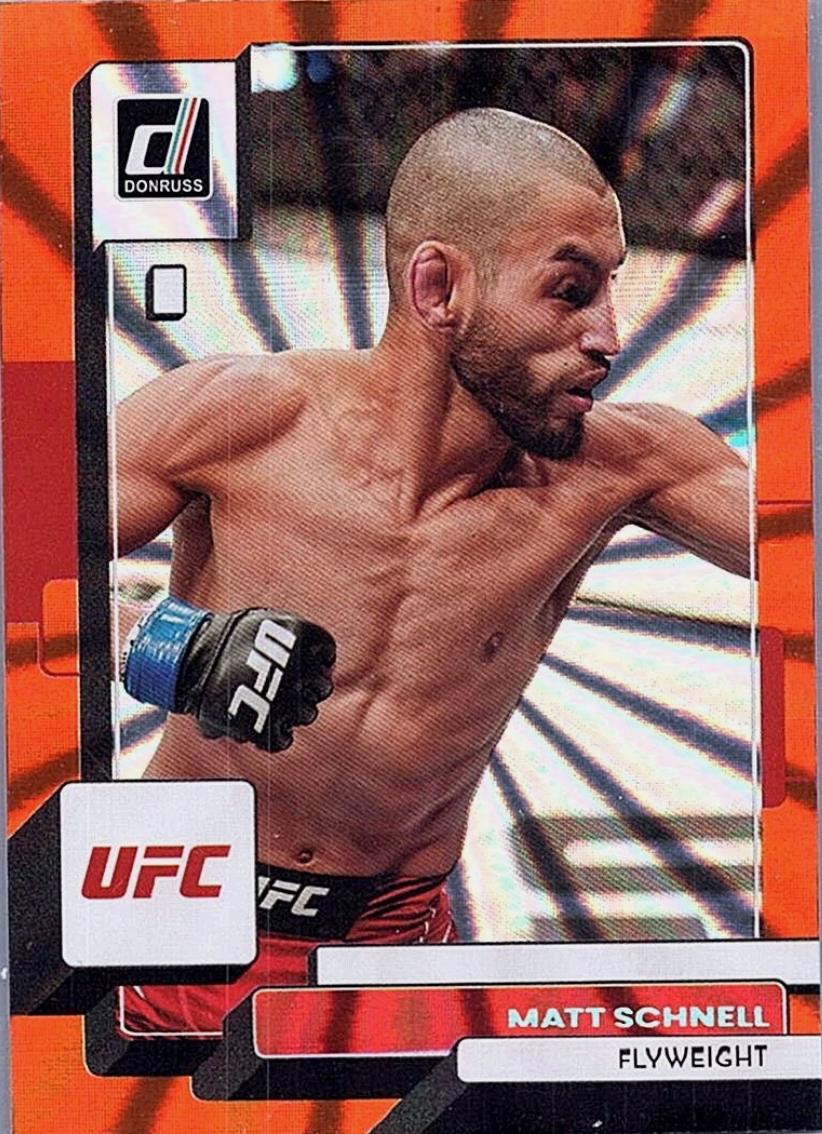 Matt Schnell 2023 Panini Donruss UFC Base #125 Orange Laser