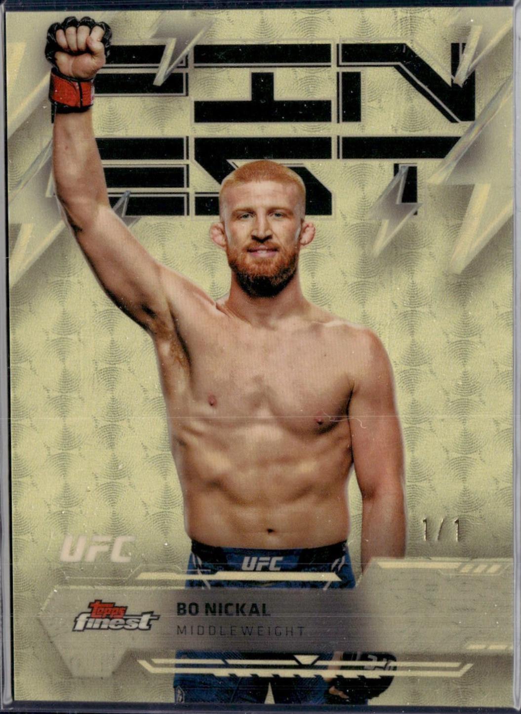 Bo Nickal 2025 Topps Finest UFC Base Rare #236 Red Refractor