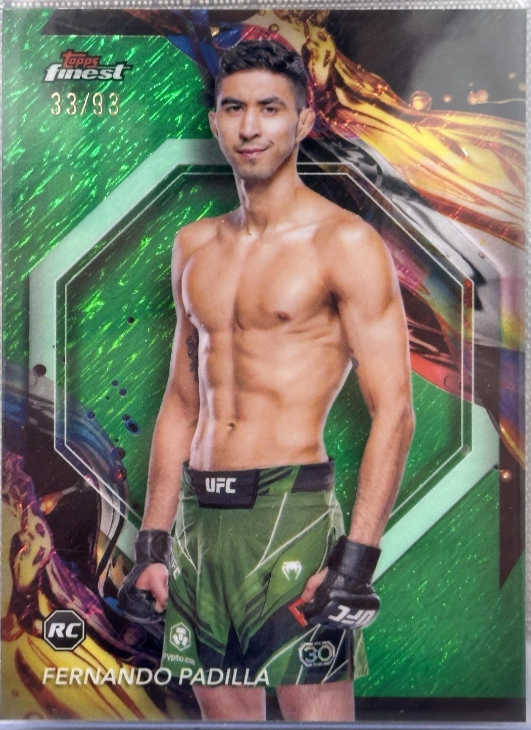 Fernando Padilla 2024 Topps Finest UFC Base Uncommon #167 Green Shimmer Refractor