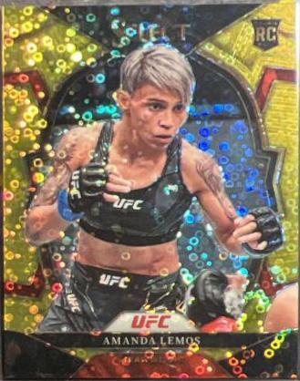 Amanda Lemos 2023 Panini Select UFC Octagonside #292 Gold Disco