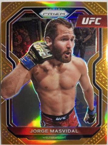 Jorge Masvidal 2021 Panini Prizm UFC Base #25 Orange