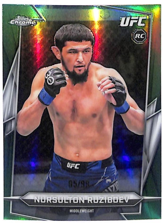 Nursulton Ruziboev 2026 Topps Chrome UFC Base #74 Green Refractor