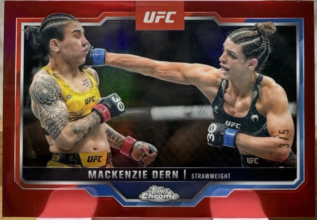 Mackenzie Dern 2025 Topps Chrome UFC Base #183 Red Refractor