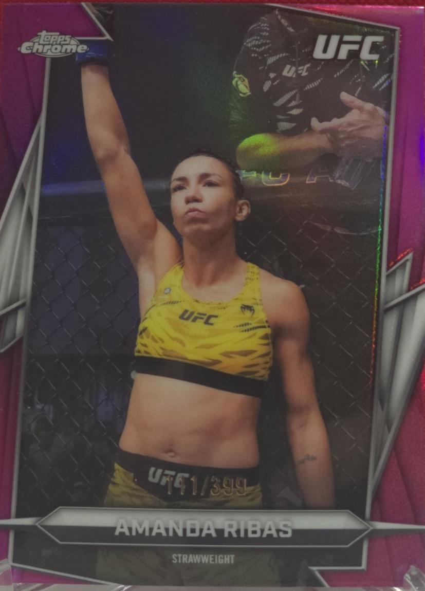 Amanda Ribas 2026 Topps Chrome UFC Base #32 Magenta Refractor