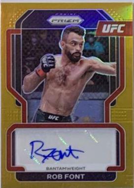 Rob Font 2022 Panini Prizm UFC Signatures #14 Gold