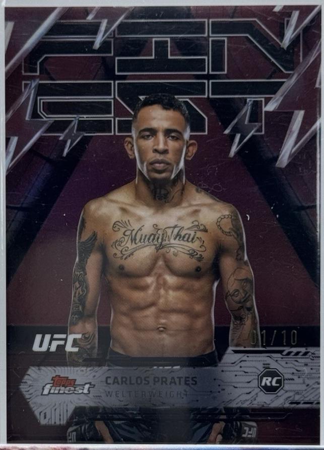Carlos Prates 2025 Topps Finest UFC Base Rare #226 Superfractor