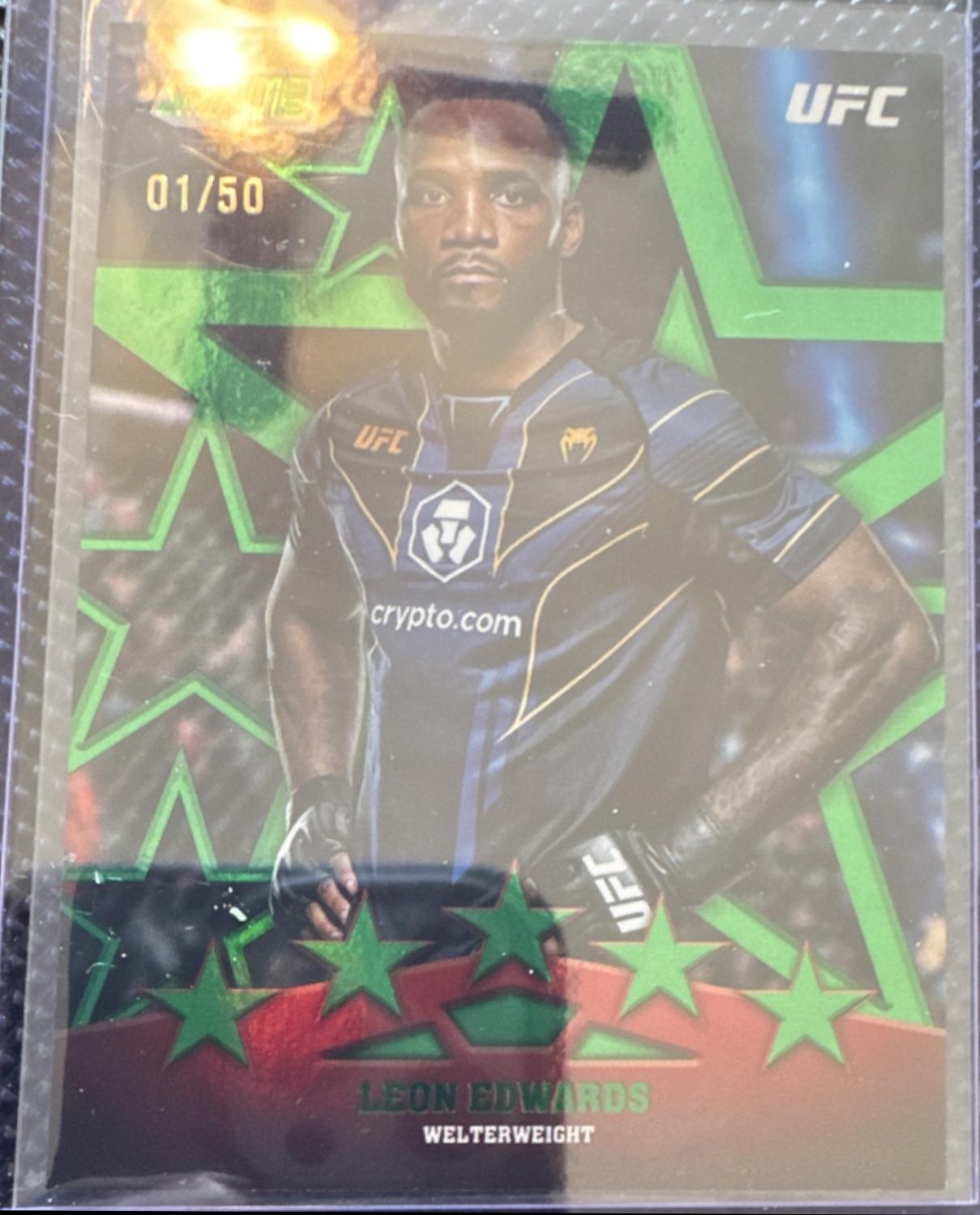 Leon Edwards 2025 Topps Stadium Club UFC Special Forces #SF-22 Green