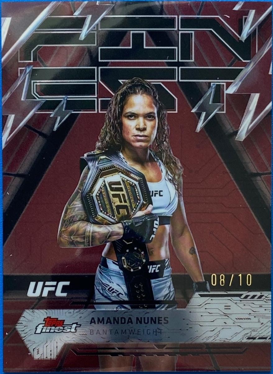 Amanda Nunes 2025 Topps Finest UFC Base Rare #252 Refractor
