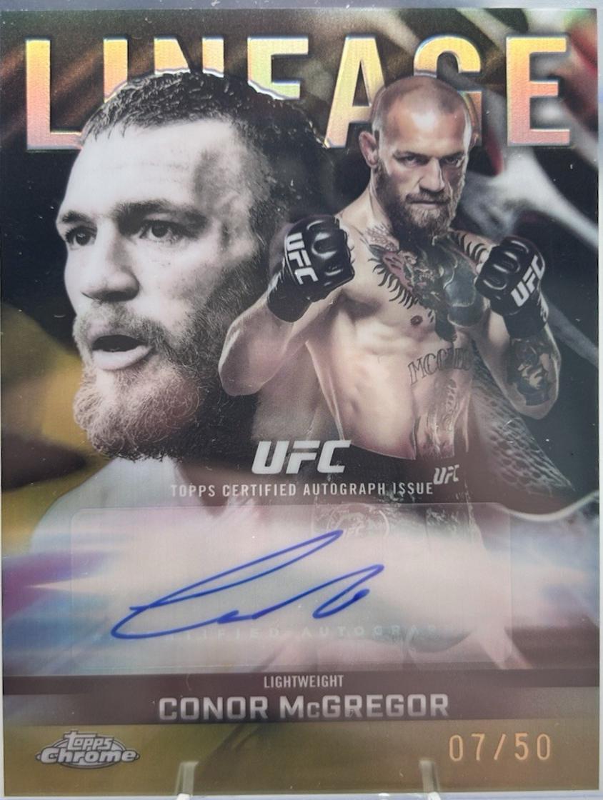 Conor McGregor 2026 Topps Chrome UFC Chrome Lineage Autographs #CCA-CM Gold Refractor