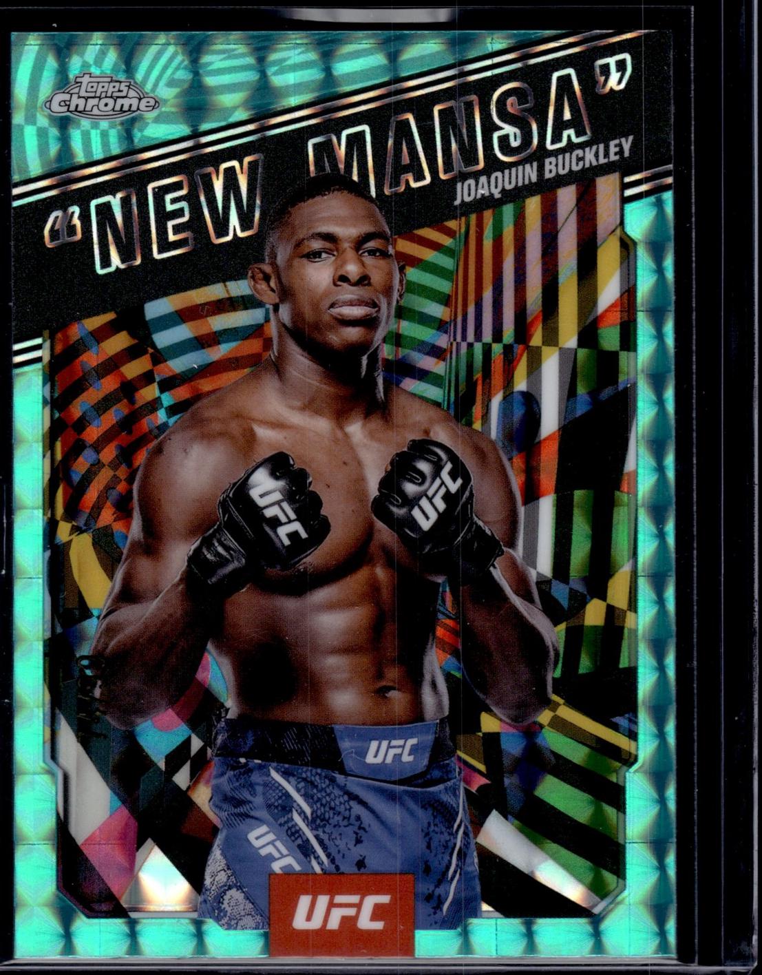 Joaquin Buckley 2025 Topps Chrome UFC AKA #AKA-14 Green Refractor