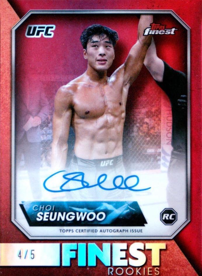 SeungWoo Choi 2024 Topps Finest UFC Rookie Finest Autographs #RFA-CS Red Black Vapor Refractor