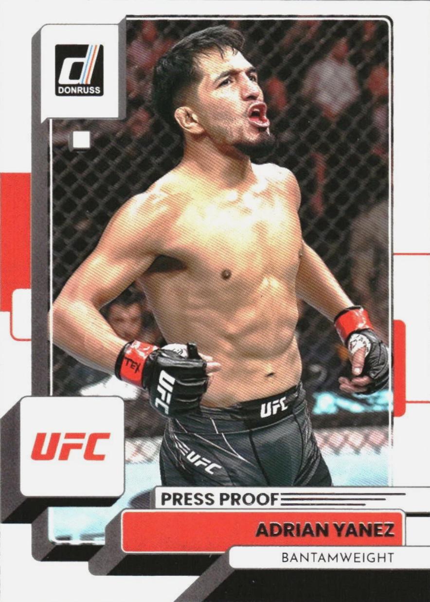 Adrian Yanez 2023 Panini Donruss UFC Base #16 Press Proof Silver